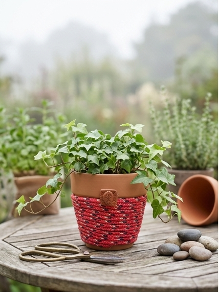 The Guardian Knot™ Planter Lightbearer© | Wildflower Ember© 6" Terra Cotta Planter