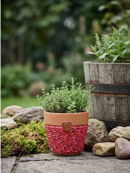 The Guardian Knot™ Planter Lightbearer© | Wildflower Ember© 6" Terra Cotta Planter