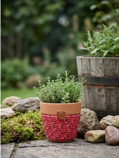 The Guardian Knot™ Planter Lightbearer© | Wildflower Ember© 6" Terra Cotta Planter