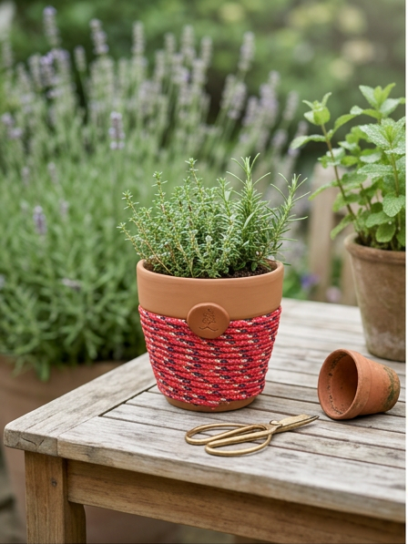 Joy Keeper© | Wildflower Ember© 6" Terra Cotta Planter
