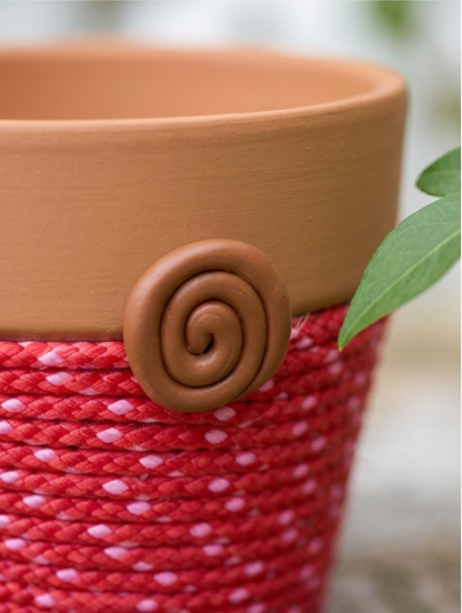 Spiral Keeper© | Coral Bloom© 4" Terra Cotta Planter