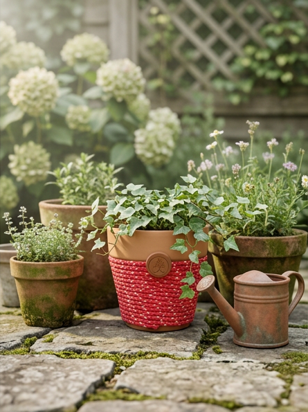 Joy Keeper© | Coral Bloom© 4" Terra Cotta Planter