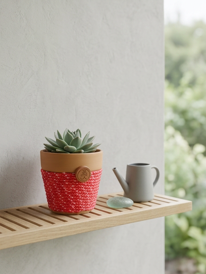Joy Keeper© | Coral Bloom© 4" Terra Cotta Planter