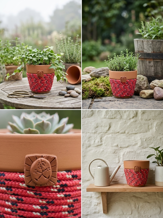 The Guardian Knot™ Planter Lightbearer© | Wildflower Ember© 6" Terra Cotta Planter