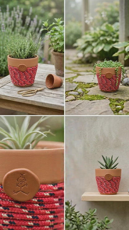 Joy Keeper© | Wildflower Ember© 6" Terra Cotta Planter